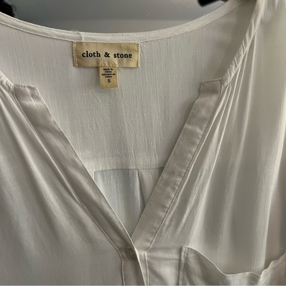 Anthropologie Cloth & Stone White Tunic - Picture 2 of 7